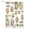 vintage, retro, Wielkanoc, wielkanocne, wiosna, wiosenne kwiaty, wieś, sielankowe obrazki, kurczaki, kurczaczki, pisklaki, owce, ptaszki, krajobraz; śmieszne scenki, zwierzęta gospodarskie, easter, spring flowers